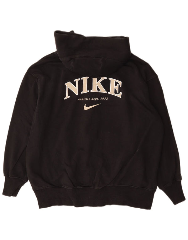 Ανδρικό πουλόβερ με κουκούλα με φερμουάρ Nike γραφικό XS Μαύρο βαμβακερό
