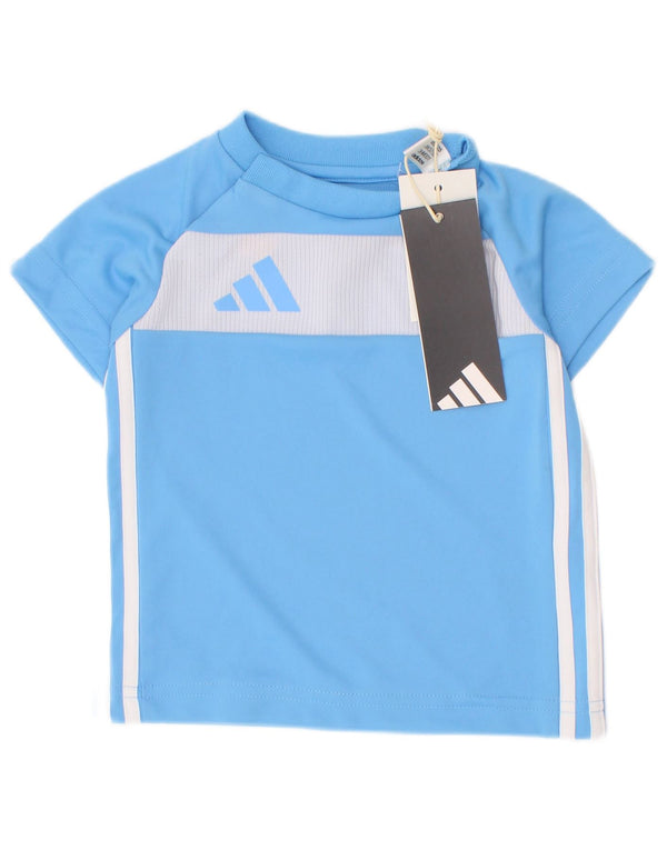 Μπλουζάκι Adidas Baby Boys Top 3-6 μηνών μπλε πολυεστέρας