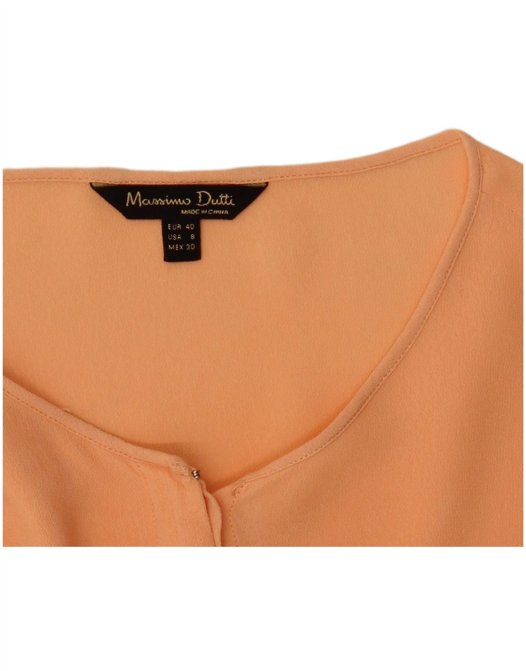 Massimo Dutti Γυναικεία Μπλούζα See Through Shirt EU 40 Medium Orange