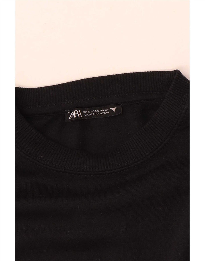 Zara Γυναικείο Poncho Crop Top UK 10 Small Black