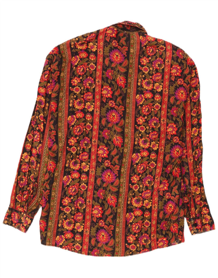 Vintage γυναικείο πουκάμισο UK 14 Medium πολύχρωμο Floral