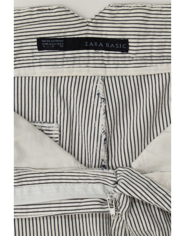 Zara Γυναικείο Σορτς Chino Small W27 Λευκή ρίγα