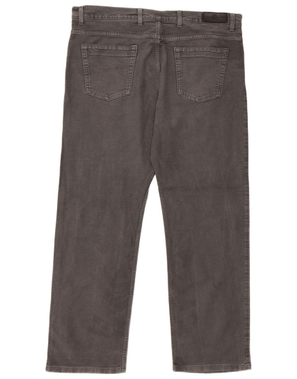 Marks & Spencer Mens Blue Harbor Straight Casual Παντελόνι W40 L31 Γκρι