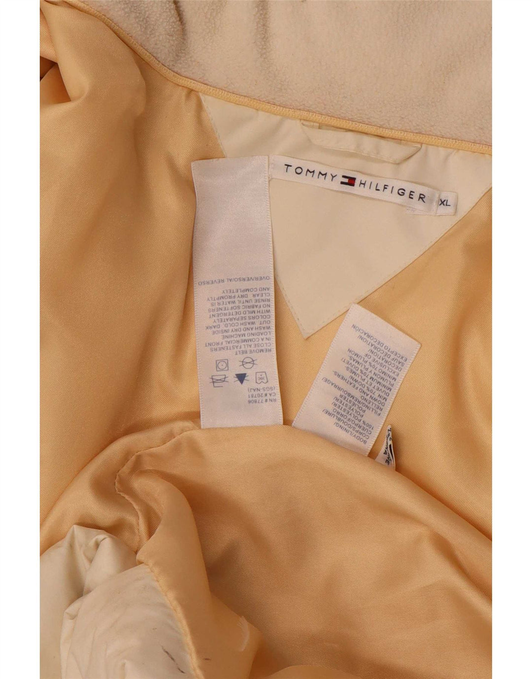 Tommy Hilfiger Γυναικείο παλτό UK 18 XL Λευκός Πολυεστέρας