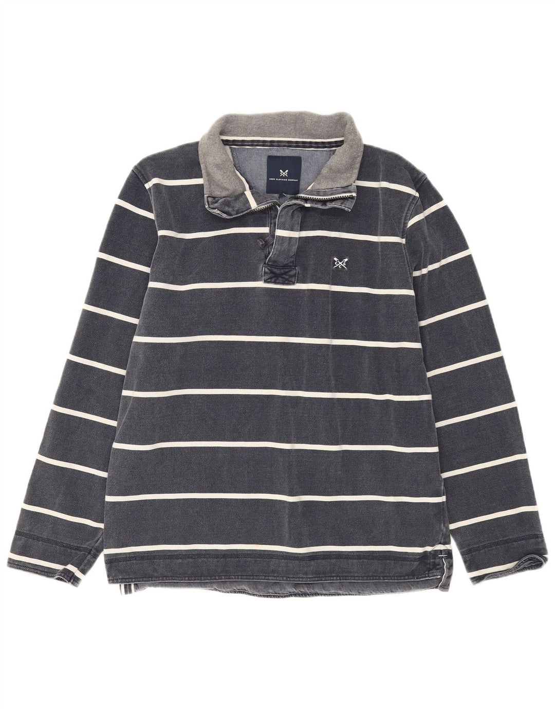 ΕΝΔΥΜΑΤΑ ΠΛΗΡΩΜΑΤΟΣ Ανδρική φούτερ με φερμουάρ πουκάμισο με μεσαίο μπλε ναυτικό ριγέ