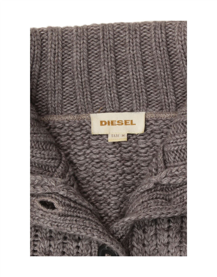 Diesel Γυναικείο Crop Cardigan πουλόβερ UK 14 Medium Grey