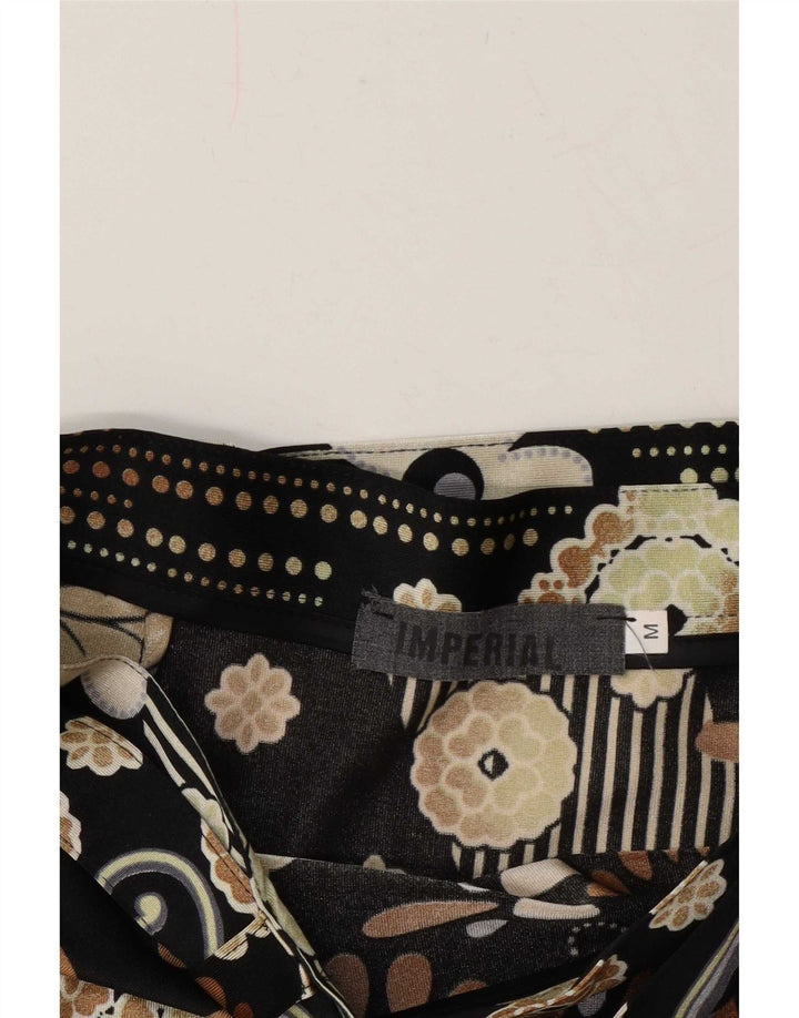 Imperial Γυναικεία Γραφική Φούστα A-Line Medium W28 Μαύρη Floral