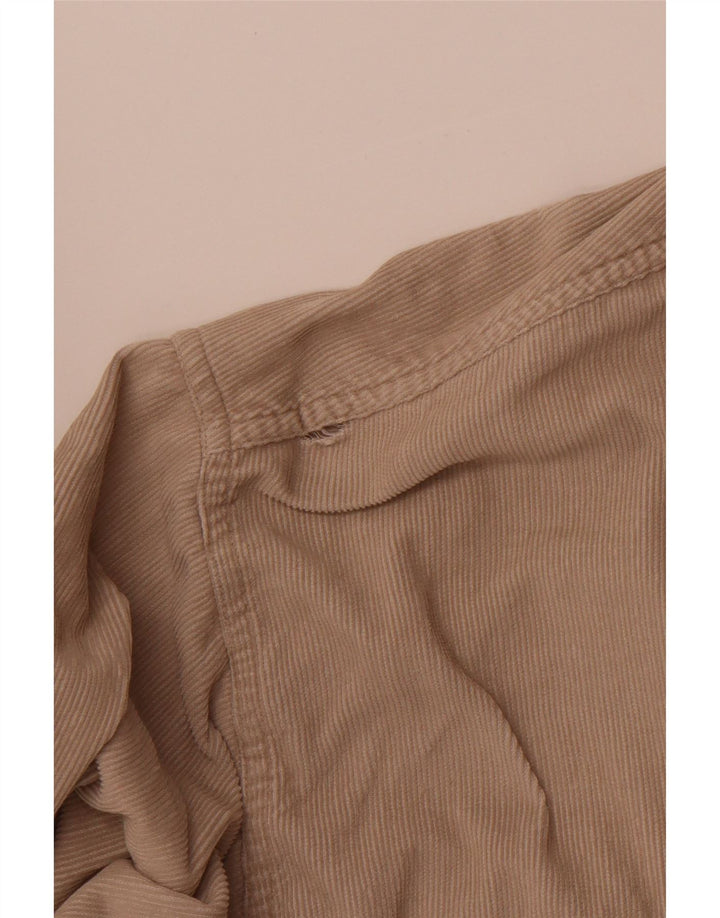 COTTON CLUB Ανδρικό Κοτλέ Πουκάμισο Μεγάλο Βαμβακερό Μπεζ