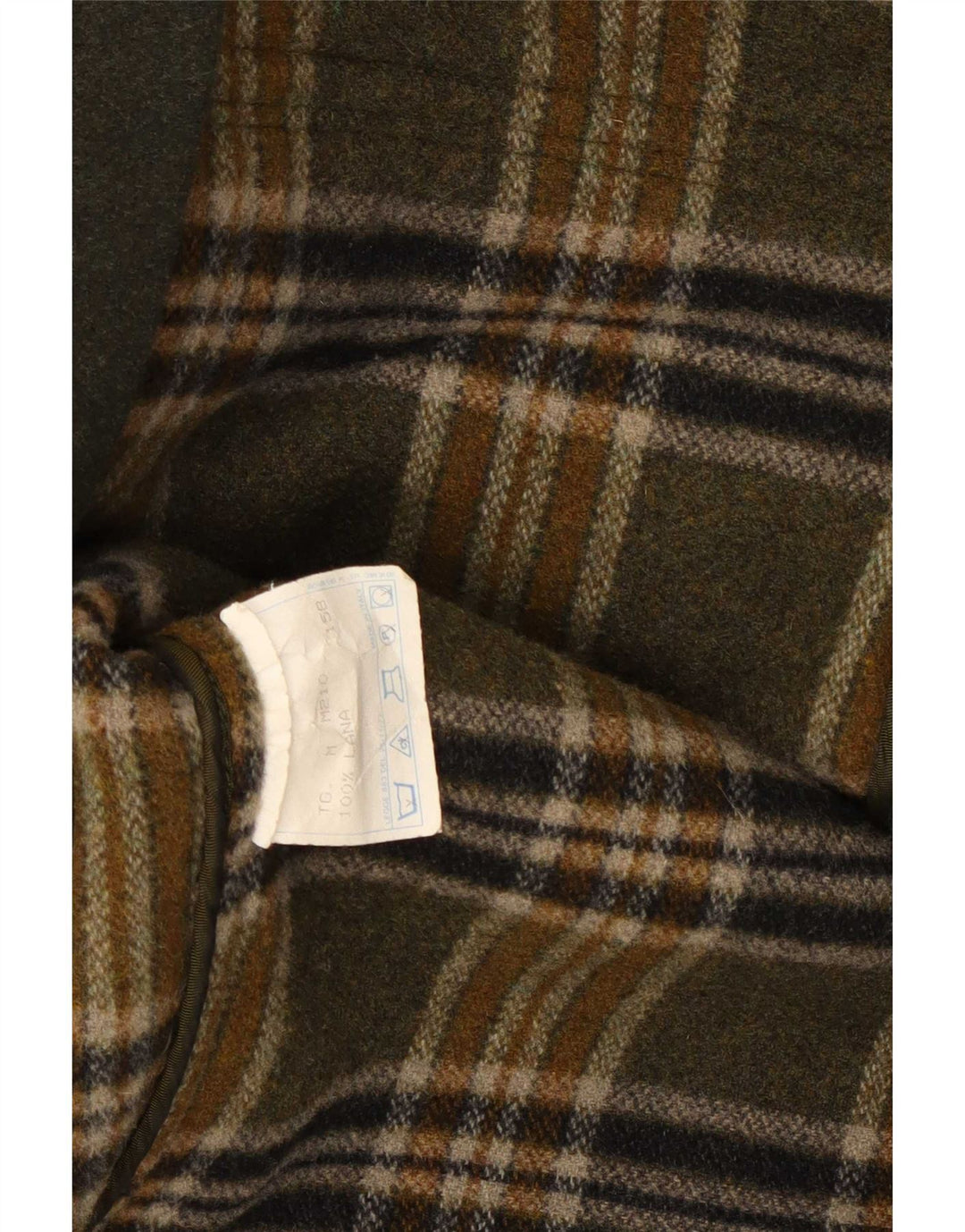 Vintage Ανδρικό παλτό Duffle UK 38 Medium Khaki Wool