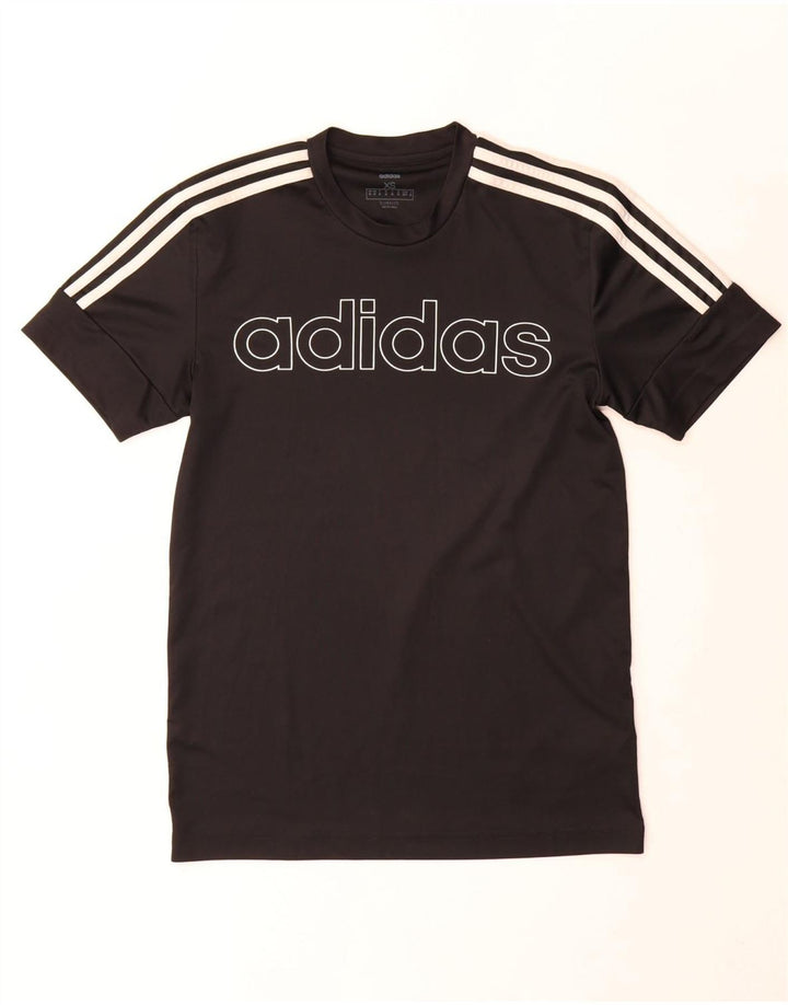 Γραφικό T-Shirt Adidas Mens Climalite Top XS Μαύρο Πολυεστέρας
