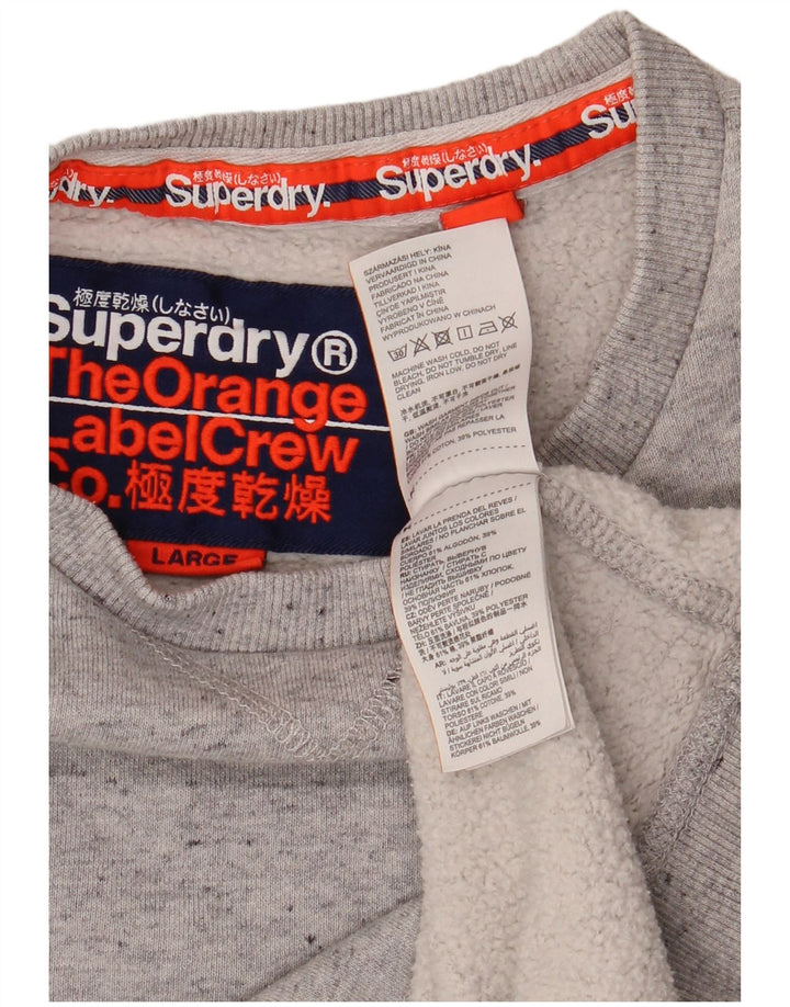 Γυναικεία φούτερ SUPERDRY Jumper UK 16 Large Grey Flecked Cotton
