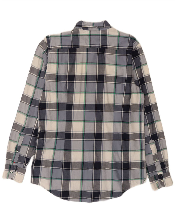 Ανδρικό πουκάμισο Tommy Hilfiger Slim Fit Large Blue Check Cotton