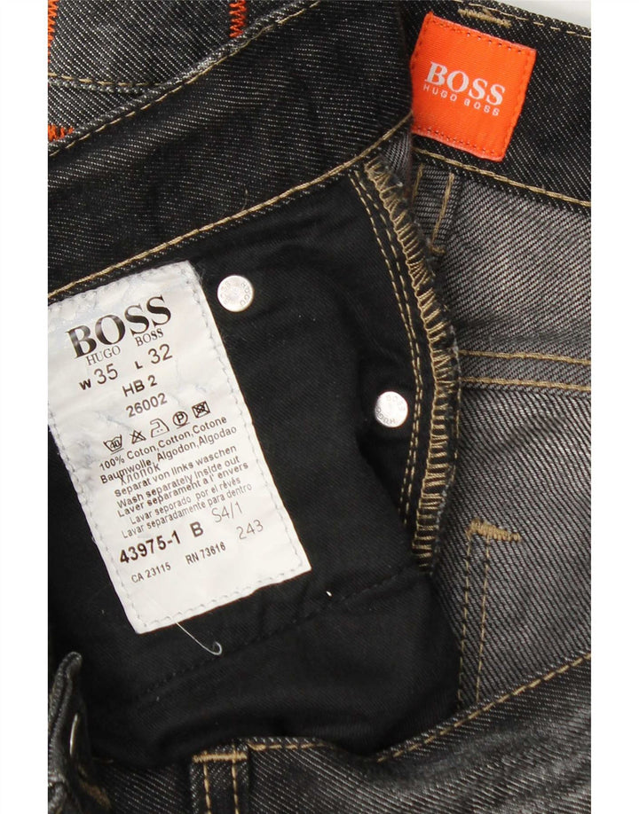 Ανδρικό τζιν ίσιο Hugo Boss W35 L32 Γκρι βαμβακερό