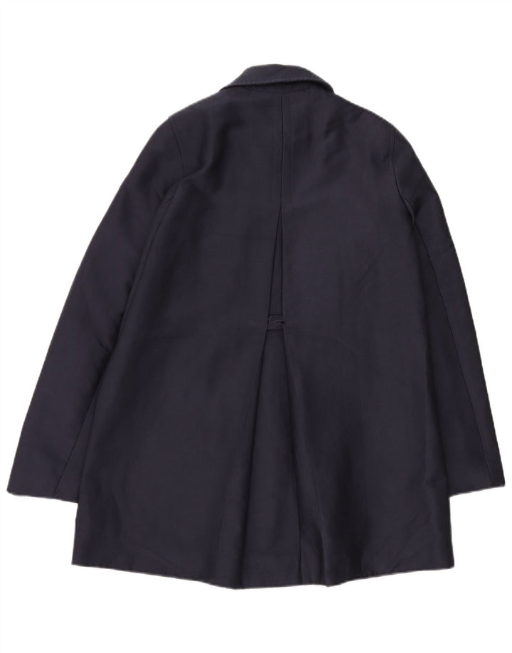 Zara Γυναικείο Πανωφόρι UK 14 Medium Navy Blue Cotton
