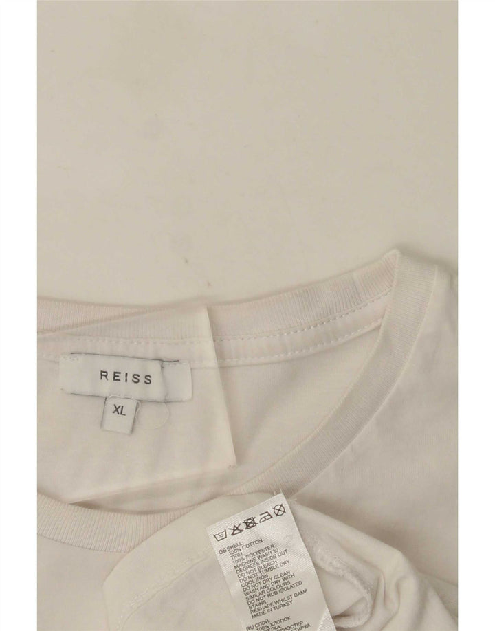 Ανδρικό T-Shirt Reiss Top XL Λευκό βαμβακερό
