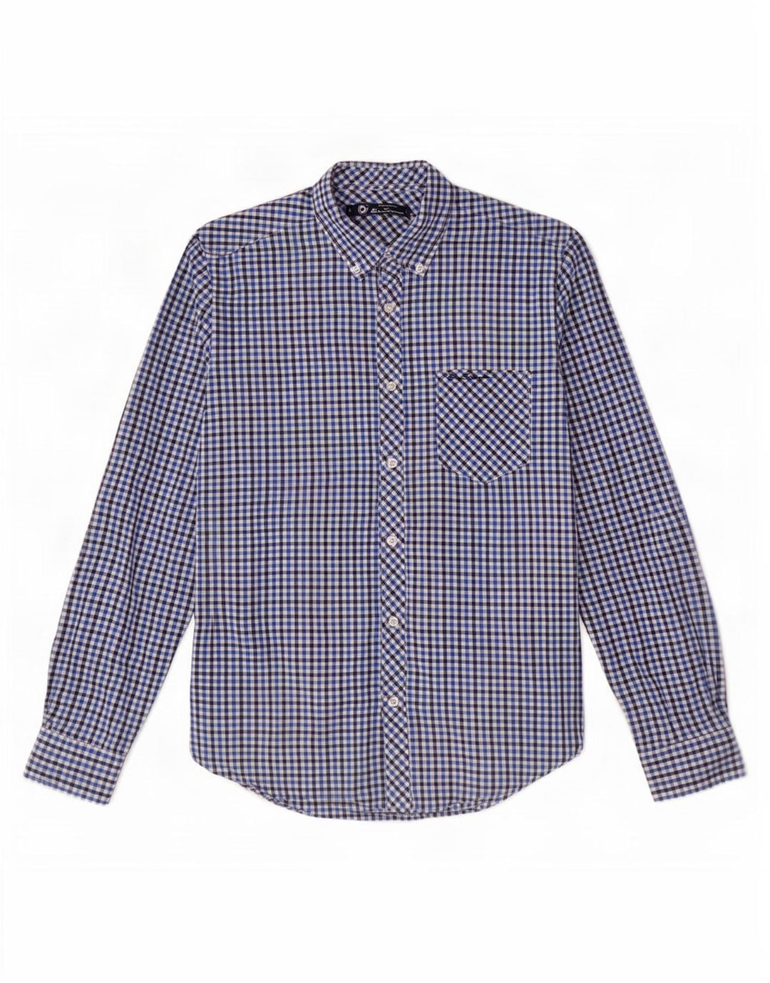 Ανδρικό πουκάμισο Ben Sherman Μικρό Navy Blue Gingham Cotton