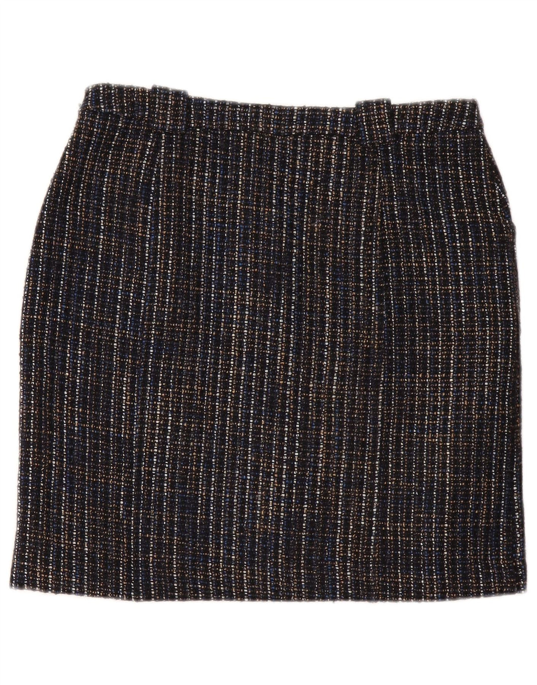 MONSOON Womens Mini Skirt UK 10 Small W30  Navy Blue Flecked Polyester