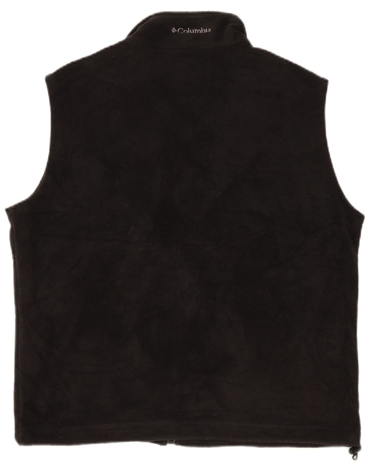COLUMBIA Γυναικείο Fleece Gilet UK 16 Μεγάλος Μαύρος Πολυεστέρας