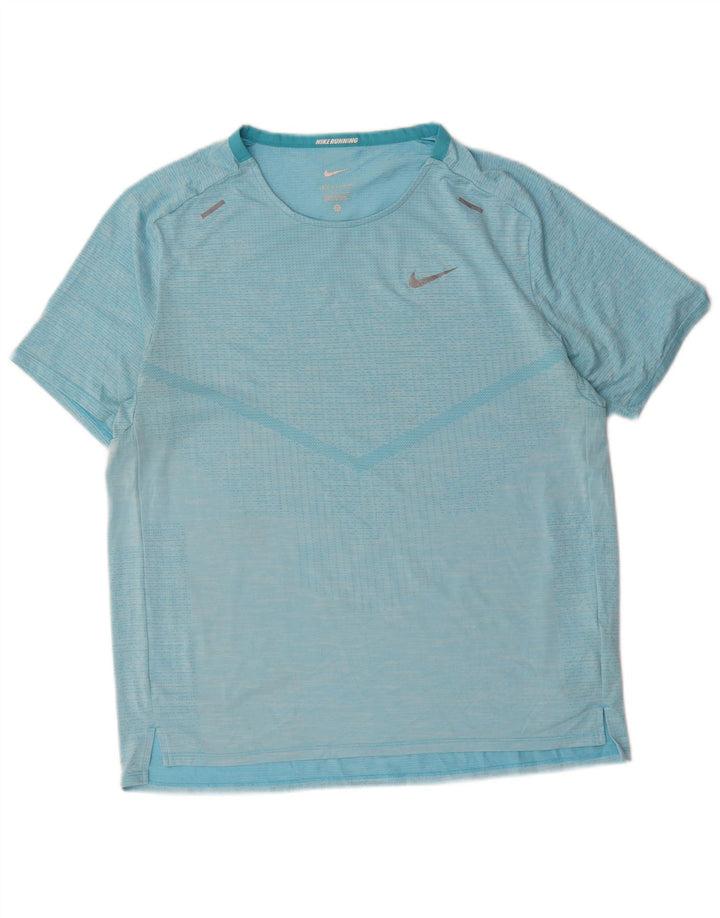 Ανδρικό μπλουζάκι Nike Dri Fit Top Large Blue Pinstripe Polyester