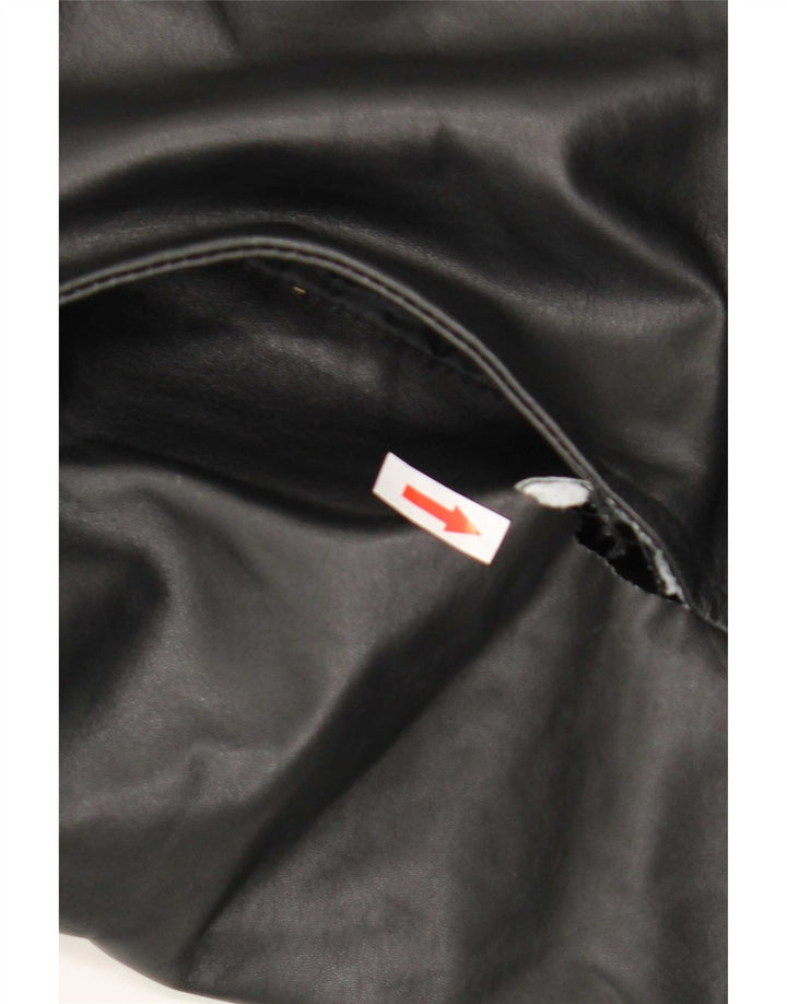Vintage Ανδρικό Shearling Jacket UK 42 XL μαύρο δέρμα