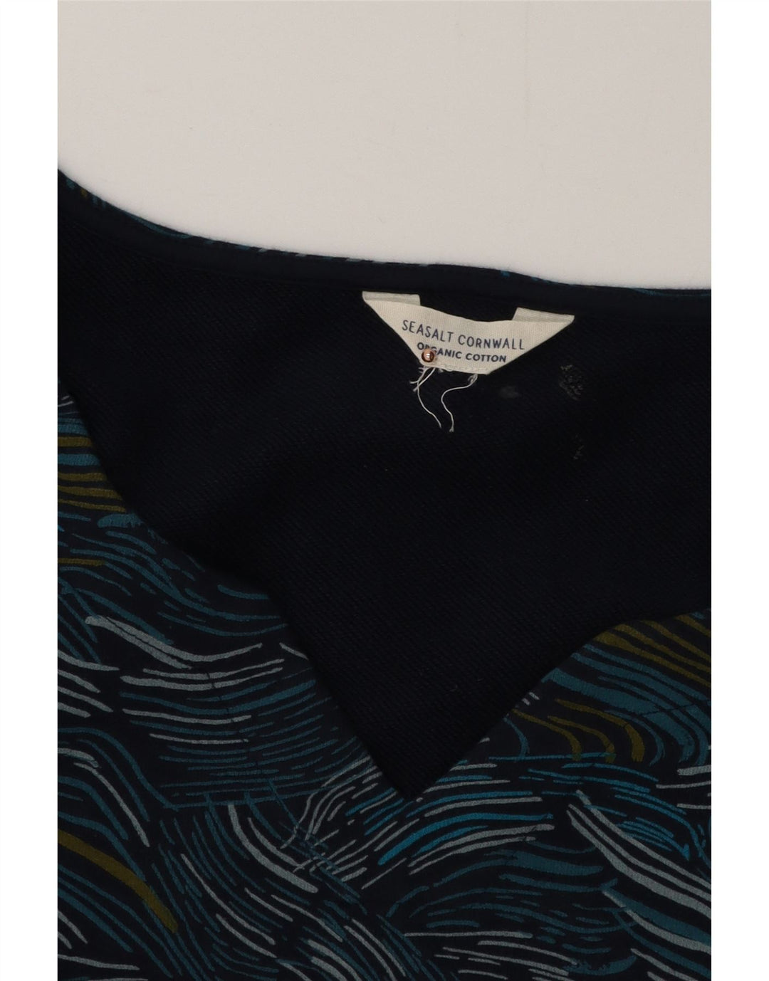 SEASALT CORNWALL Γυναικείο Abstract Pattern Shift φόρεμα UK 16 μεγάλο μπλε