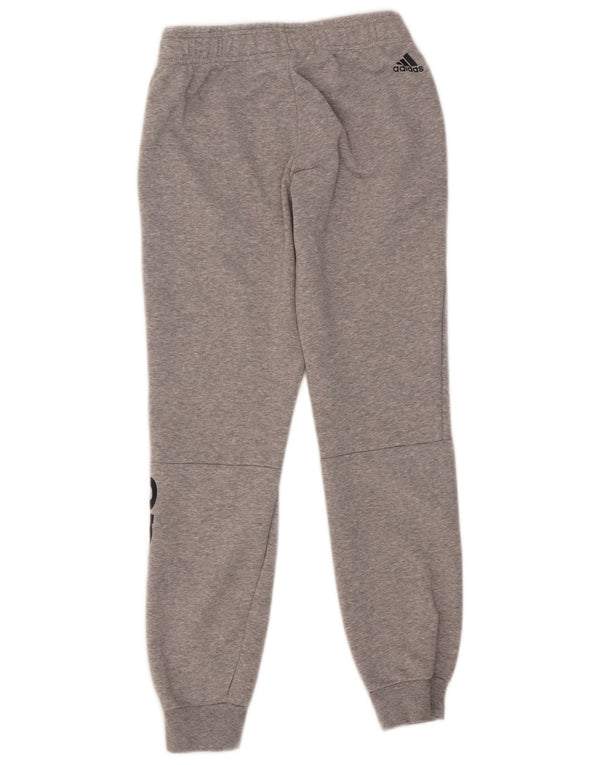 Γυναικεία αθλητική φόρμα γραφικών Adidas παντελόνι Joggers UK 8/10 Small Grey Flecked