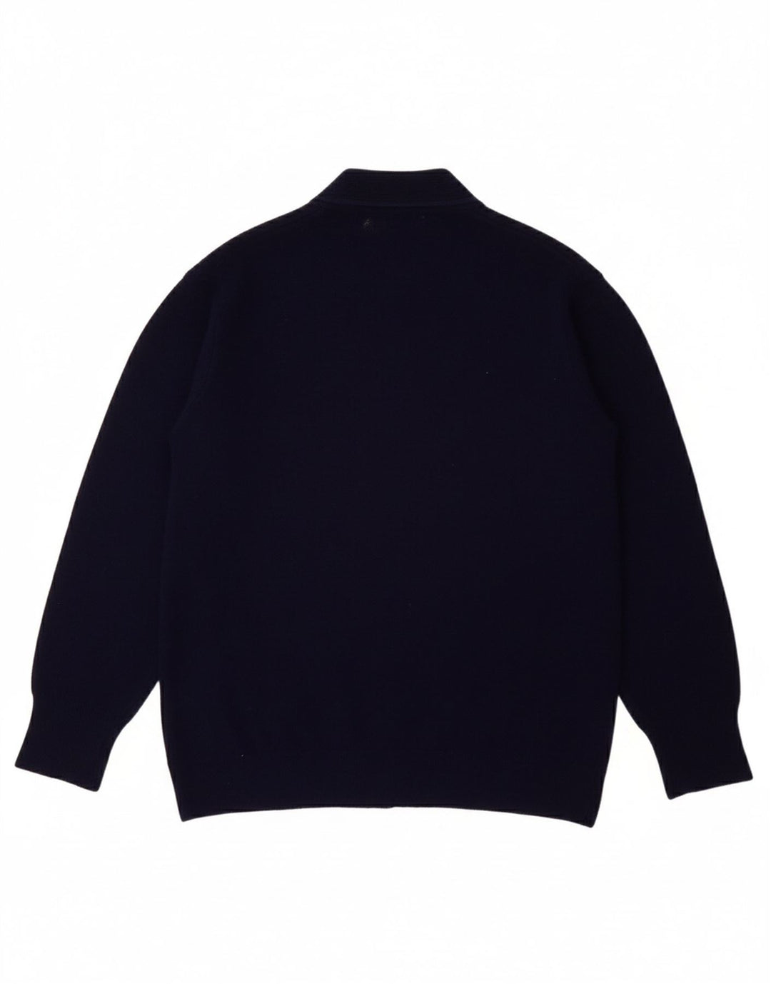 BENETTON Boys Cardigan πουλόβερ 13-14 ετών Μαλλί Navy Blue