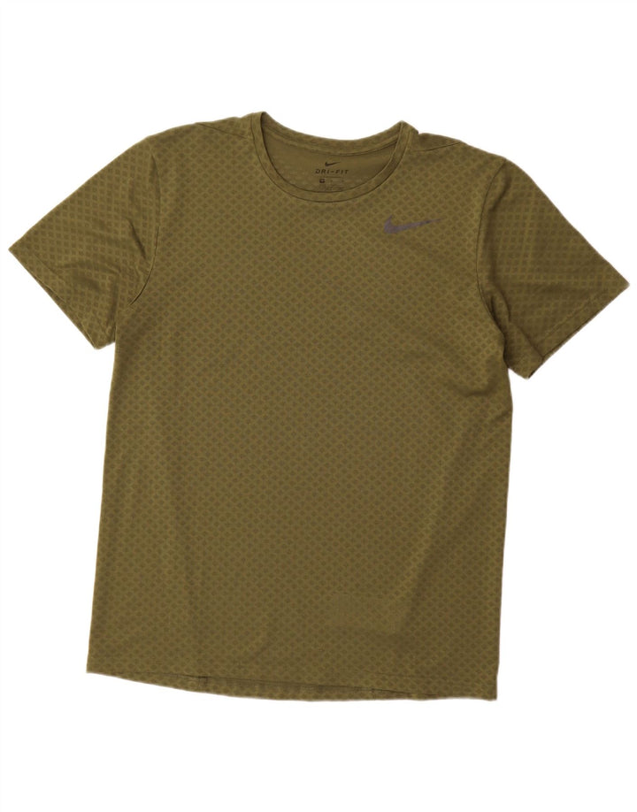 Ανδρικό T-Shirt Nike Dri Fit Top Medium Khaki Geometric Polyester