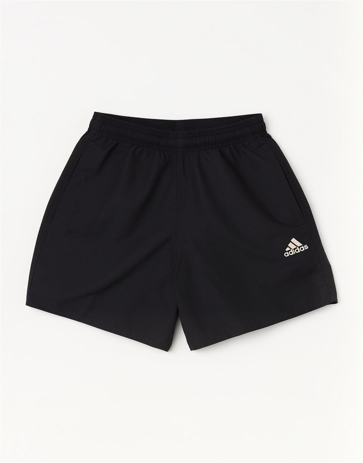 Ανδρικό αθλητικό σορτς Adidas, μεσαίο μαύρο πολυεστερικό αθλητικό