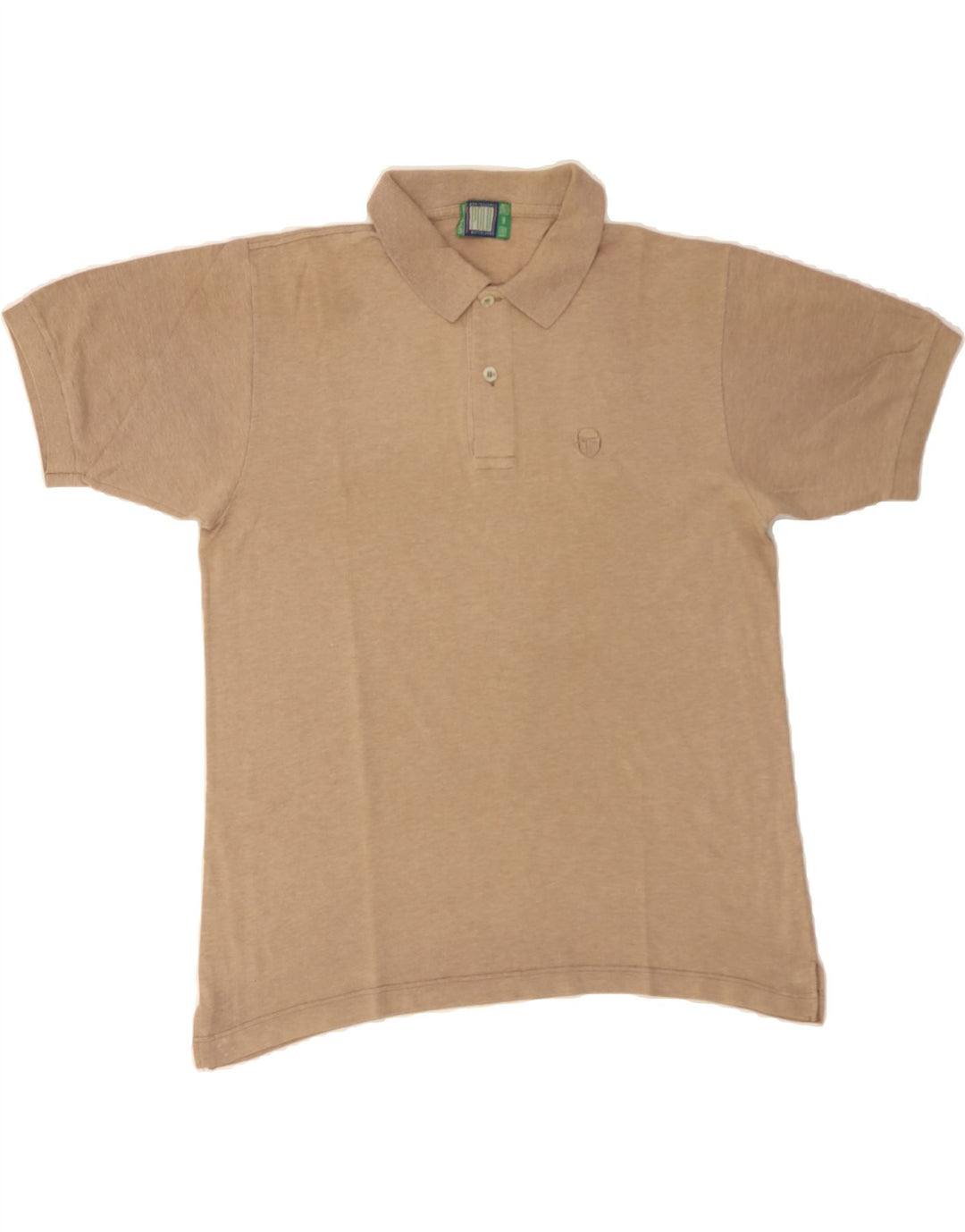 SERGIO TACCHINI Mens Polo Shirt Large Beige Cotton Vintage Sergio Tacchini and Second-Hand Sergio Tacchini from Messina Hembry 