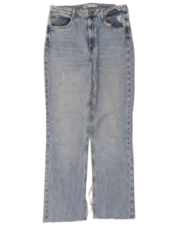 Zara Γυναικείο Straight Jeans EU 40 Medium W30 L28 Blue Cotton