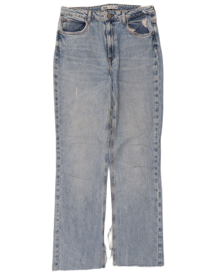 Zara Γυναικείο Straight Jeans EU 40 Medium W30 L28 Blue Cotton