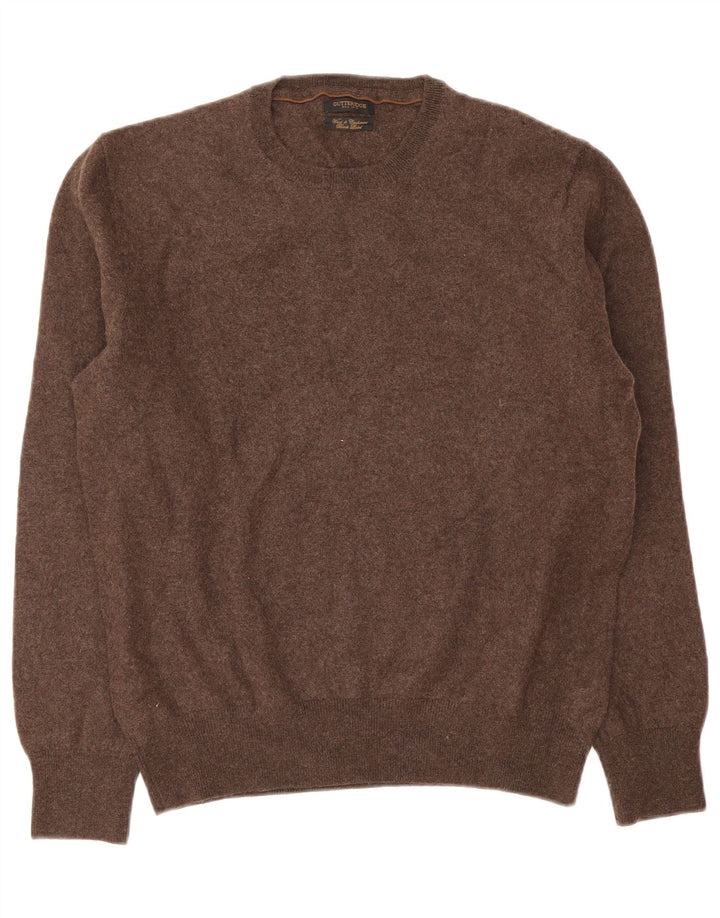 Γυναικείο πουλόβερ Gutteridge Crew Neck Jumper UK 18 XL καφέ μαλλί