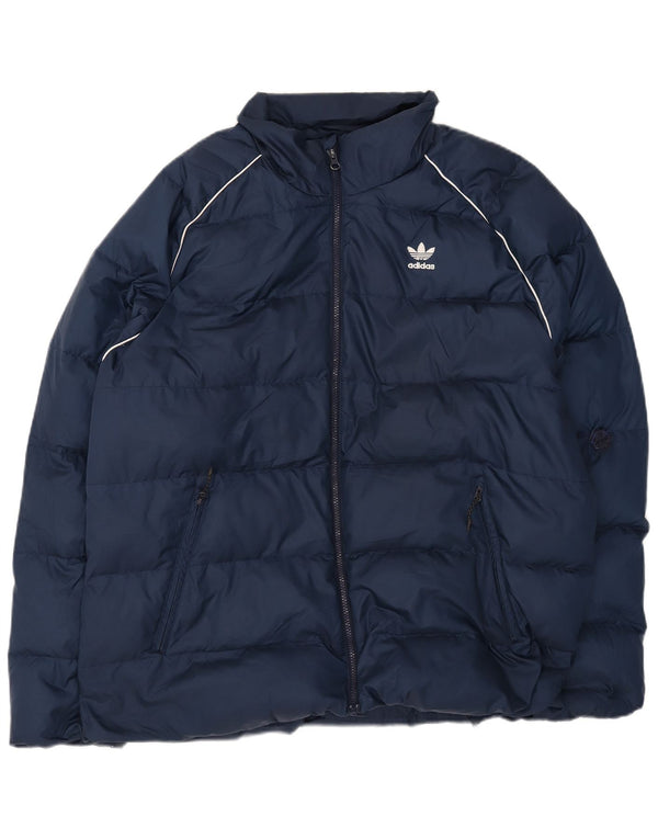 Adidas Ανδρικό μπουφάν με επένδυση UK 42 XL Navy Blue Polyester