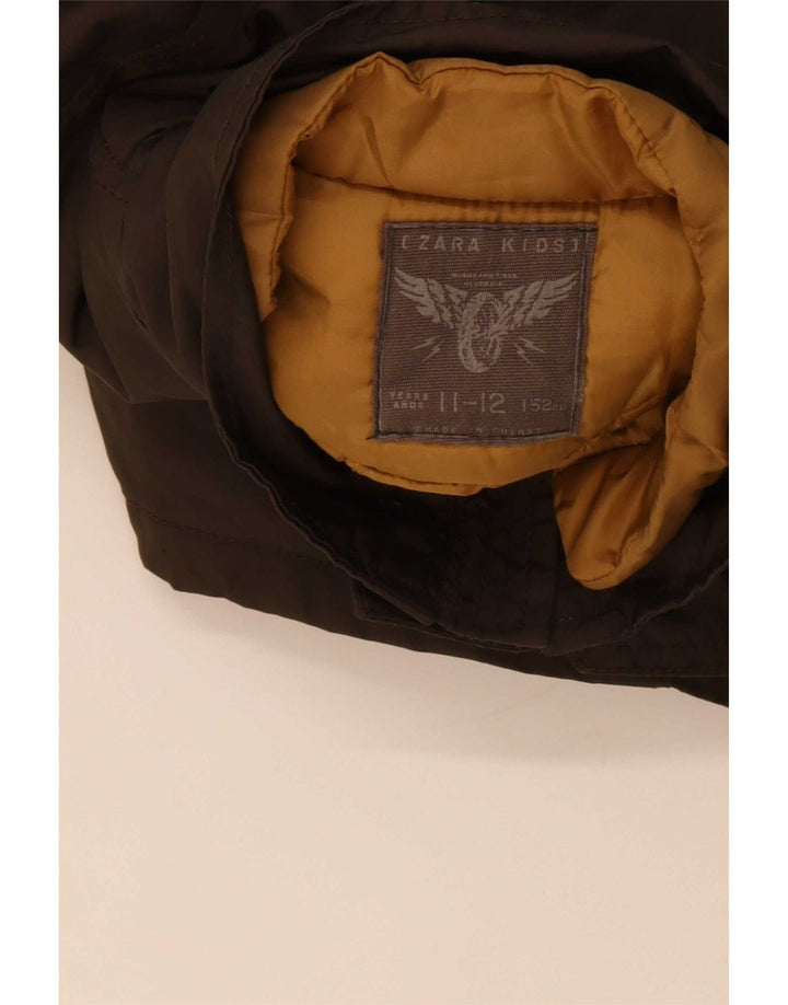 Zara Boys Utility Jacket 11-12 Years Brown Nylon
