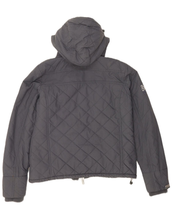 Superdry Γυναικείο Windcheater Hooded Windbreaker Jacket UK 40 Large Grey
