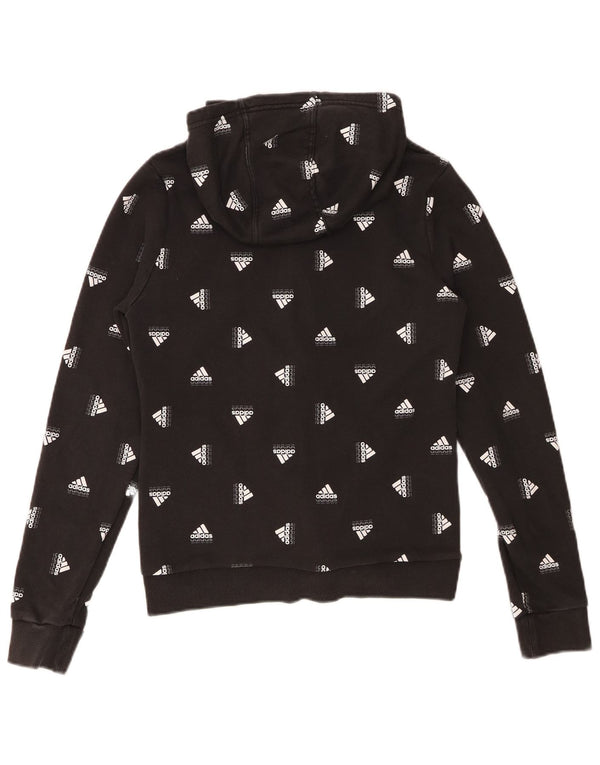 Adidas Boys Graphic Hoodie Jumper 13-14 ετών Μαύρο βαμβακερό
