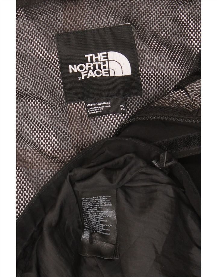 Ανδρικό μπουφάν βροχής με κουκούλα North Face UK 42 XL μαύρο πολυεστέρα