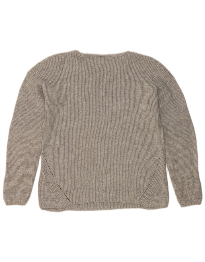 Marks & Spencer Γυναικείο πουλόβερ με λαιμόκαυστο UK 12 Medium Silver