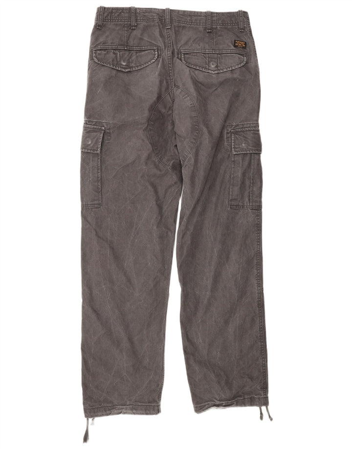 Superdry Ανδρικό ίσιο παντελόνι Cargo W30 L32 Γκρι βαμβακερό