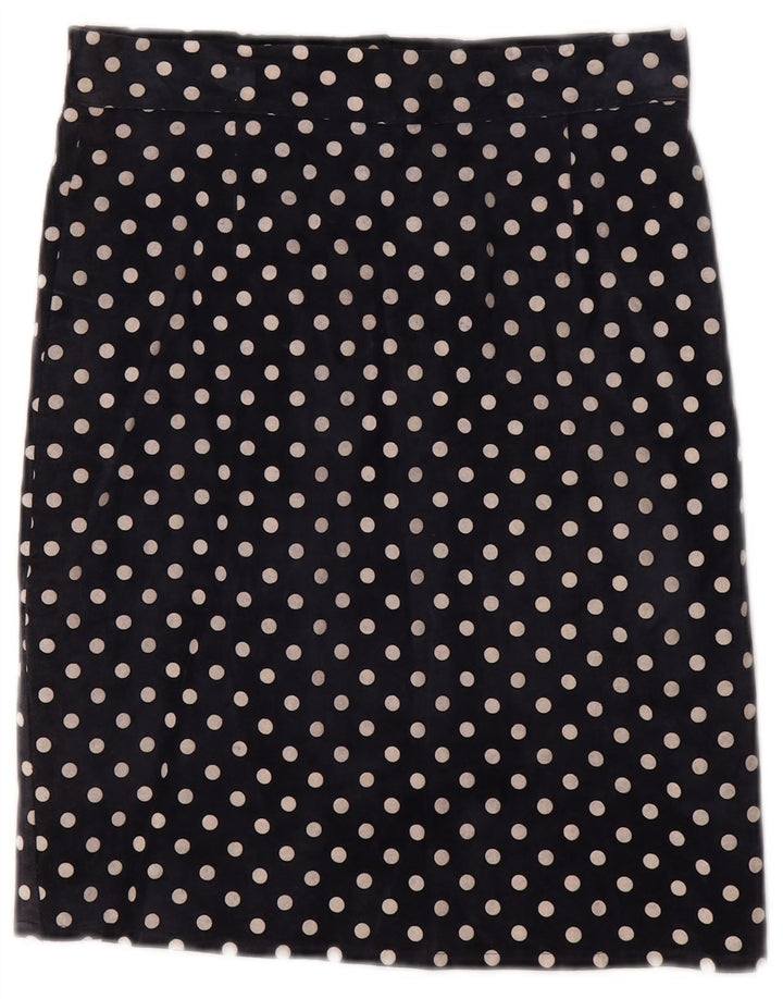 Vintage γυναικεία ίσια φούστα W28 Medium Navy Blue πουά
