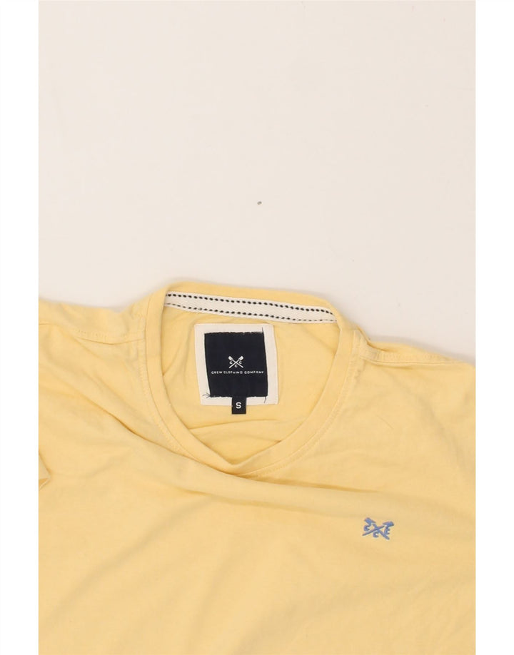 CREW CLOTHING Mens T-Shirt Top Small Yellow Cotton Vintage Crew Clothing and Second-Hand Crew Clothing from Messina Hembry 