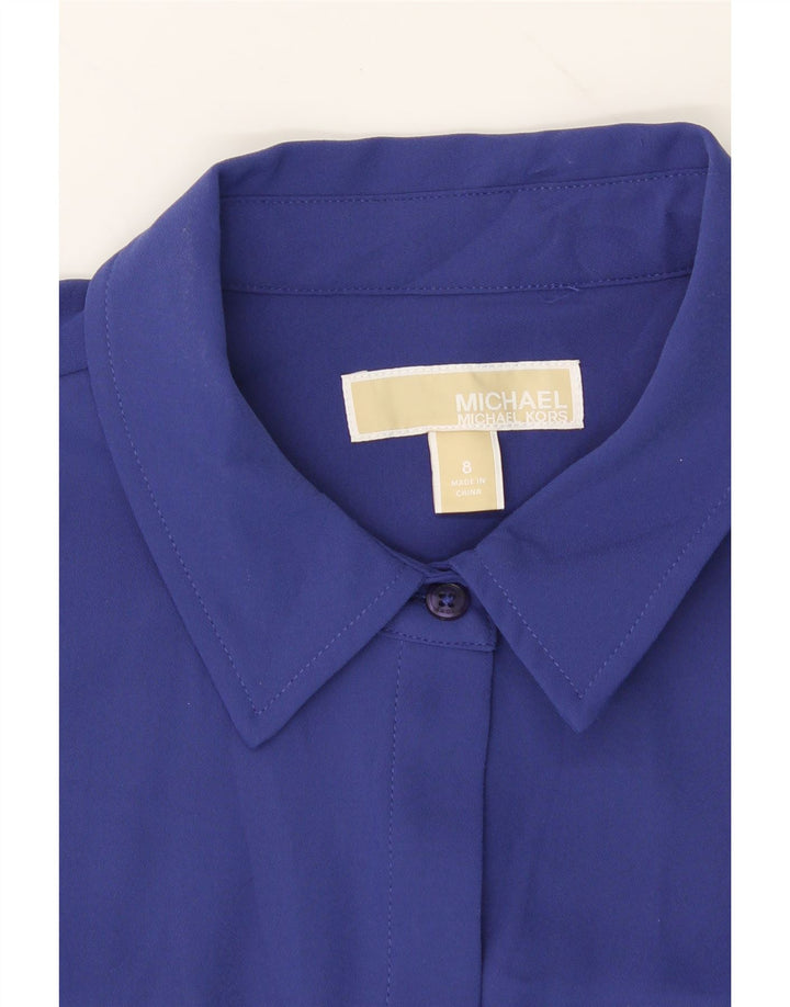 MICHAEL KORS Womens Sleeveless Shirt Dress US 8 Medium Blue Polyester Vintage Michael Kors and Second-Hand Michael Kors from Messina Hembry 