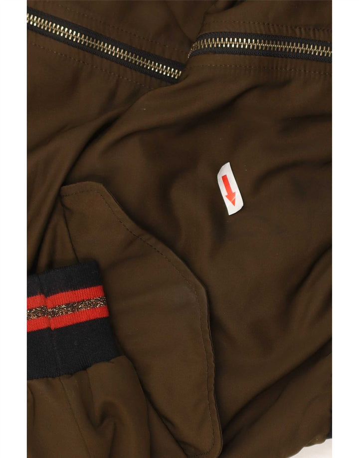 Zara Γυναικείο Bomber Jacket UK 40 Large Khaki Polyester