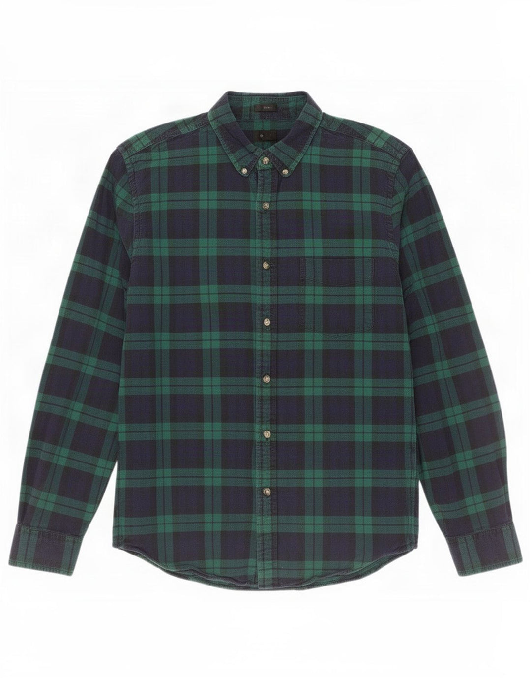 J. Crew Ανδρικό πουκάμισο Oxford Slim Flannel με μεσαίο πράσινο Check