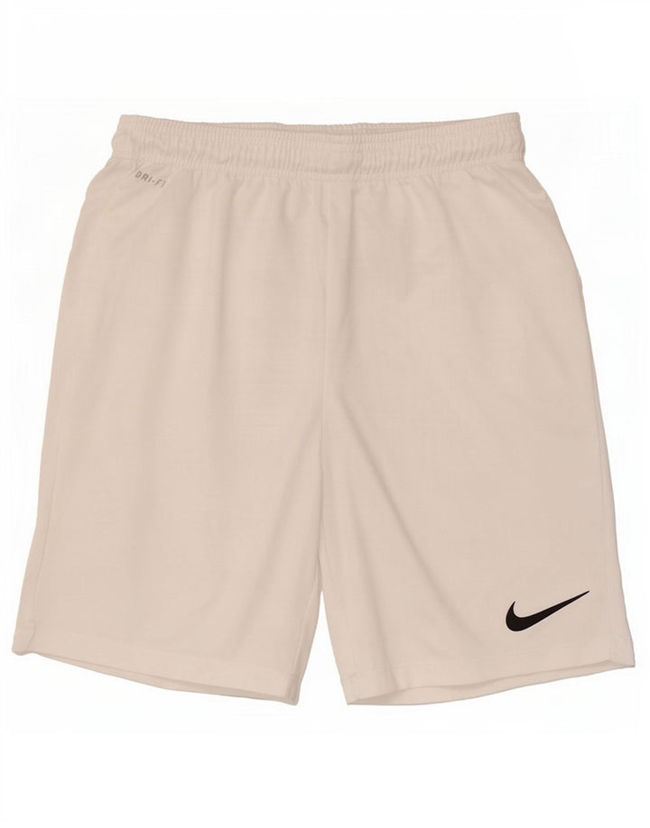 Ανδρικό αθλητικό σορτς Nike Dri Fit από μεσαίο λευκό πολυεστέρα