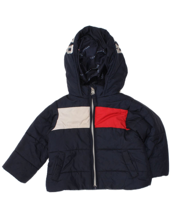 Tommy Hilfiger Baby Boys γραφικό μπουφάν με επένδυση 9-12 μηνών Navy Blue