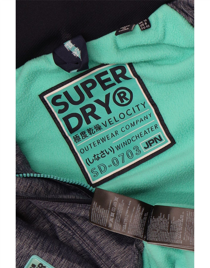 Superdry Γυναικείο Windcheater Windbreaker Jacket UK 12 Medium Navy Blue
