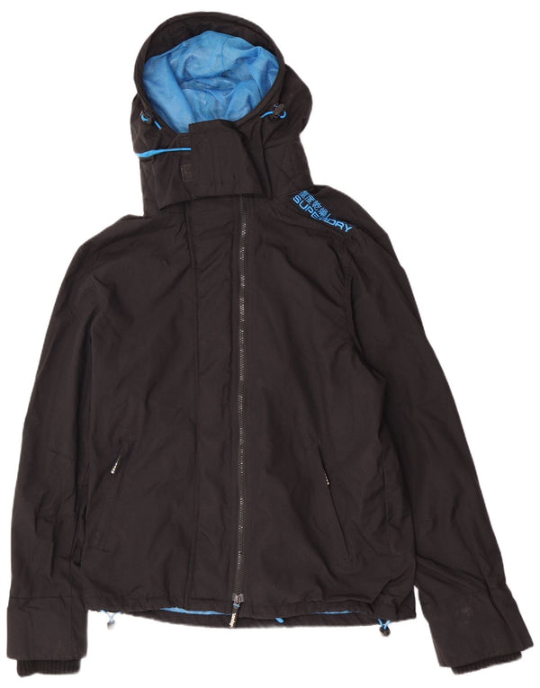 Superdry Ανδρικό μπουφάν βροχής με κουκούλα UK 40 μαύρο χρώμα
