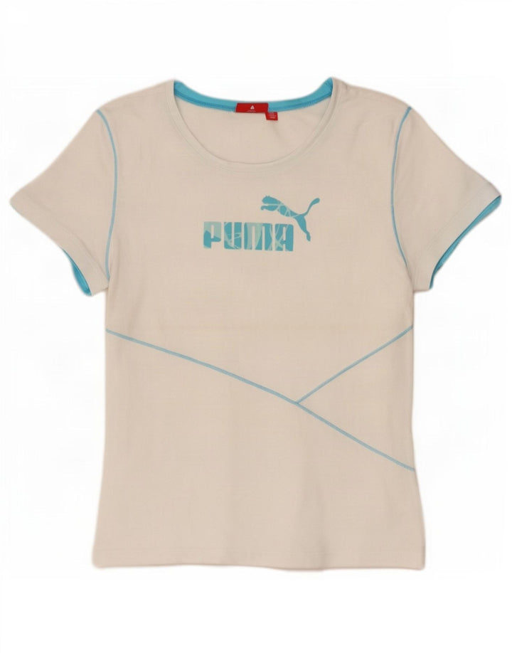 Γυναικείο γραφικό μπλουζάκι Puma Top UK 14 Large White